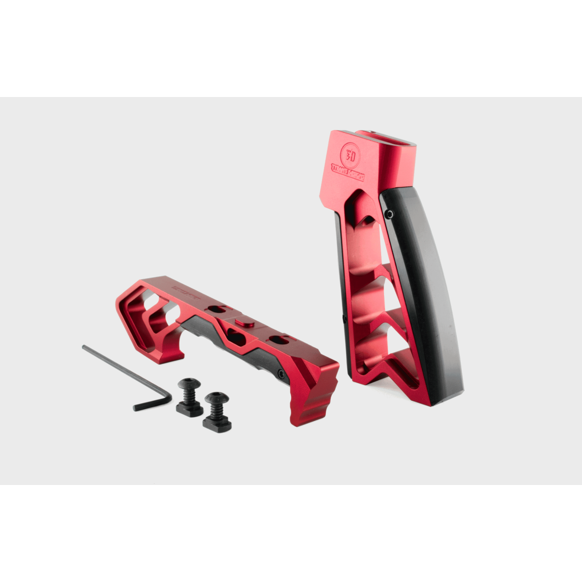 Tyrant CNC MOD Grip & Foregrip Combo (Red) | AR-15 Upgrade Set