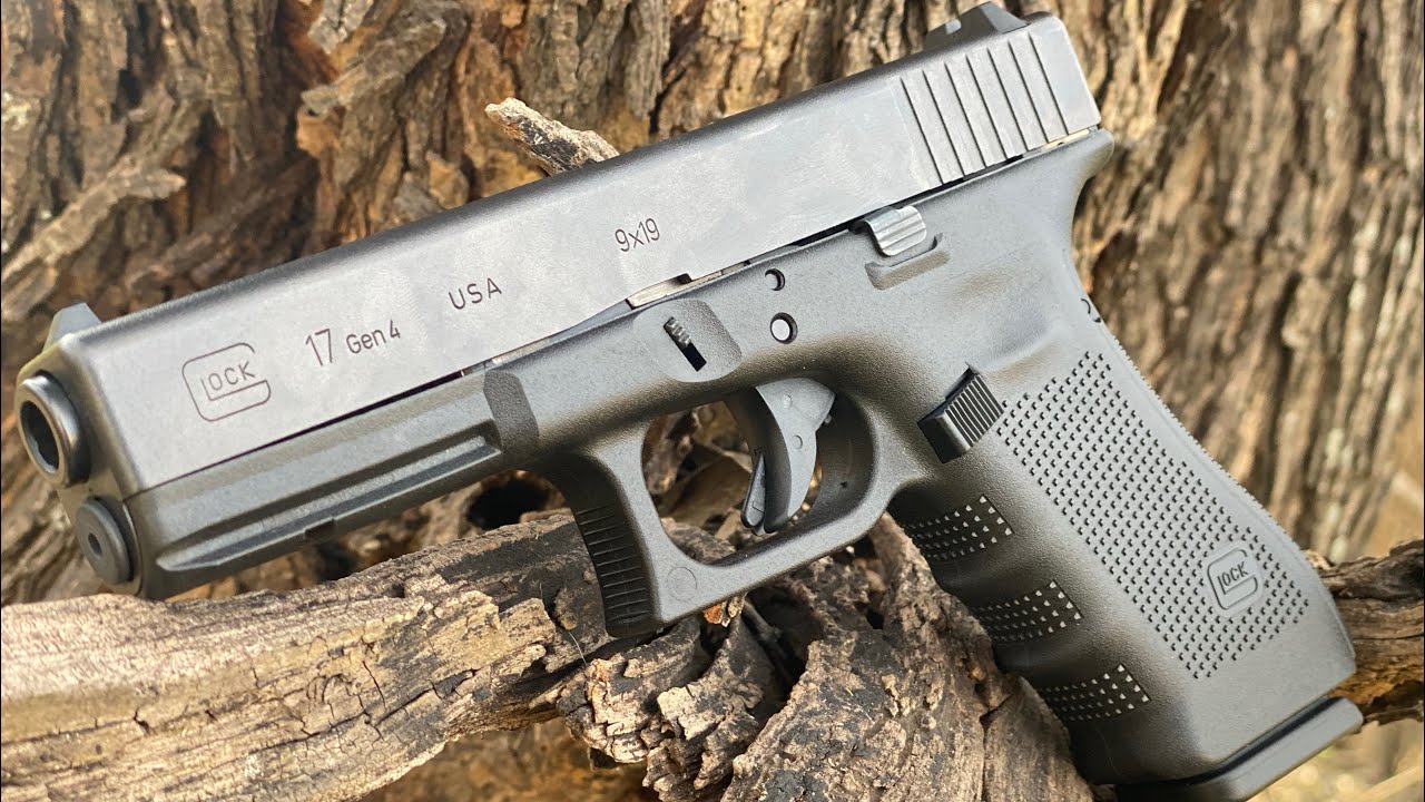 Glock 17 Gen 4 displayed in a wooded terrain 